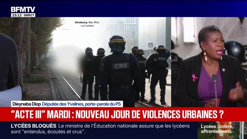 COLÈRE LYCÉENNE, VIOLENCES URBAINES: « LA LOI EST DÉJÀ TRÈS STRICTE VIS-À-VIS DES MINEURS », EXPLIQUE DIEYNABA DIOP, PORTE-PAROLE DU PS
