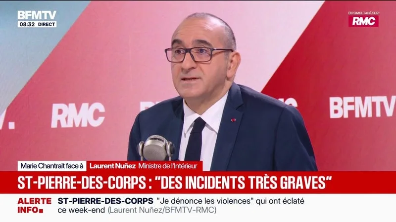 VIOLENCES À SAINT-PIERRE-DES-CORPS: « ON SAIT LE PEU D’INTÉRÊT QUE PORTE LA FRANCE INSOUMISE À NOS POLICIERS ET À NOS GENDARMES DANS CE PAYS », AFFIRME LAURENT NUÑEZ, MINISTRE DE L’INTÉRIEUR