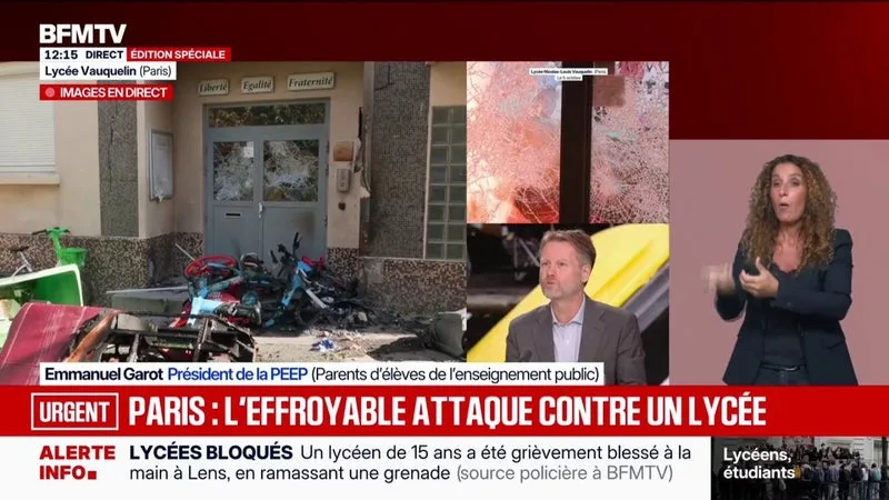 COLÈRE LYCÉENNE: LE PRÉSIDENT DE LA PEEP ÉVOQUE UNE « FORME DE POROSITÉ » AVEC « DES PHÉNOMÈNES DE VIOLENCES URBAINES »