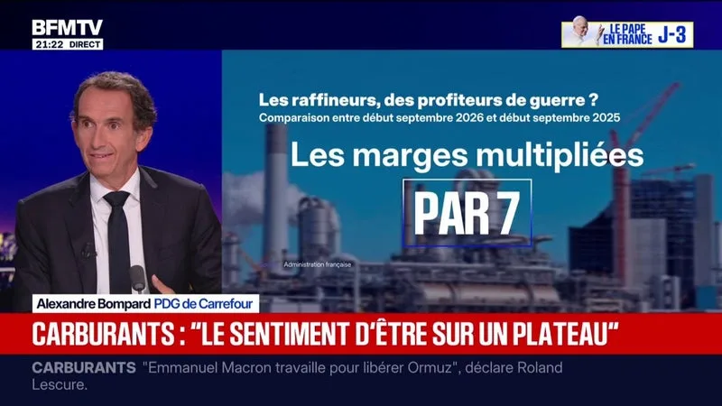 MARGE DES RAFFINEURS MULTIPLIÉES: « C’EST LA LOI DU MARCHÉ », EXPLIQUE ALEXANDRE BOMPARD, PSG DE CARREFOUR