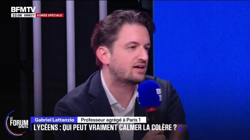 FORUM BFMTV – MOUVEMENT LYCÉEN: « LES LYCÉENS ONT GAGNÉ HIER », ESTIME GABRIEL LATTANZIO, PROFESSEUR AGRÉGÉ À PARIS 1