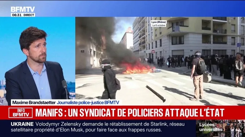 INFO BFMTV – MOUVEMENT LYCÉEN: LE SYNDICAT DE POLICE ALLIANCE DÉPOSE PLAINTE CONTRE L’ÉTAT POUR « MISE EN DANGER DE LA VIE D’AUTRUI »