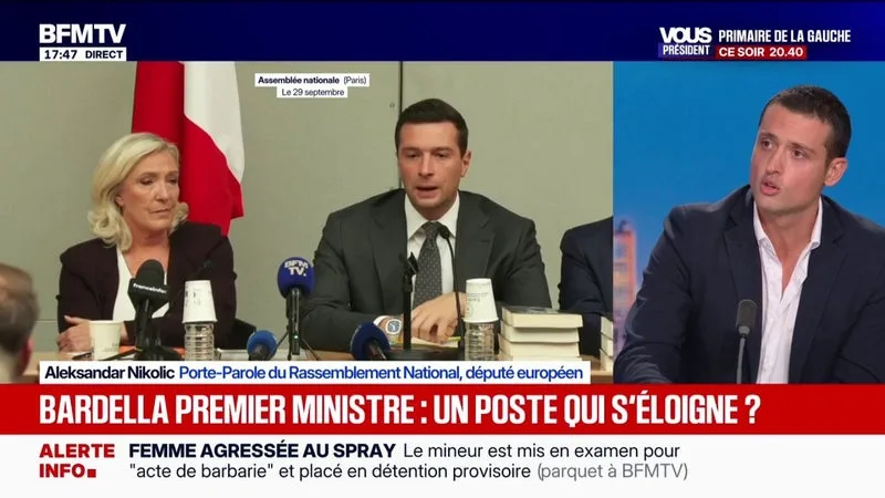 PROPOS ANTISÉMITES ATTRIBUÉS À JORDAN BARDELLA: « MARINE LE PEN A RAPPELÉ QU’ELLE A CONFIANCE », ASSURE ALEKSANDAR NIKOLIC, PORTE-PAROLE DU RN