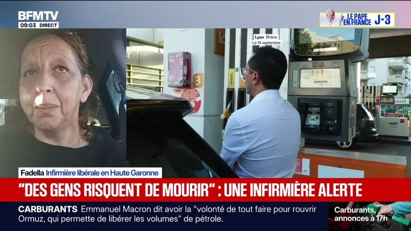 CRISE DES CARBURANTS: « JE SUIS OBLIGÉE DE RENONCER AUX PATIENTS LES PLUS LOIN DE MON CABINET », TÉMOIGNE FADELLA, INFIRMIÈRE LIBÉRALE EN HAUTE-GARONNE