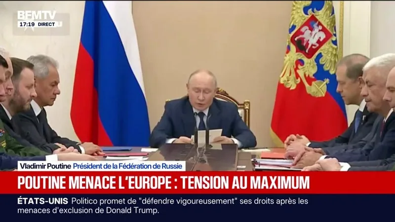 EUROPE, MENACE RUSSE: POUR VLADIMIR POUTINE, LES DIRIGEANTS EUROPÉENS « AGGRAVENT LA SITUATION »