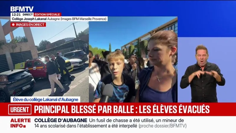 PRINCIPAL BLESSÉ PAR BALLE À AUBAGNE: « ON EST TOUS INQUIETS », TÉMOIGNE UN ÉLÈVE DU COLLÈGE JOSEPH-LAKANAL