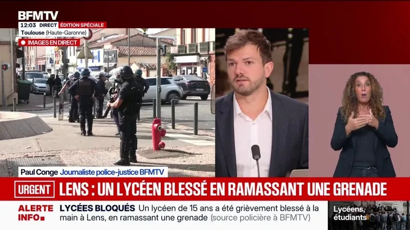 LENS: UN LYCÉEN DE 15 ANS GRIÈVEMENT BLESSÉ À LA MAIN EN RAMASSANT UNE GRENADE