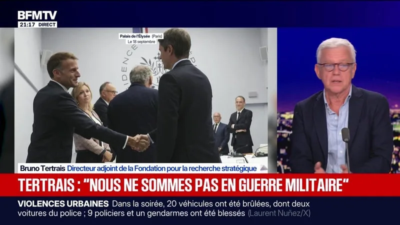 BRUNO TERTRAIS : « NOUS NE SOMMES PAS EN GUERRE MILITAIRE » – 20/09