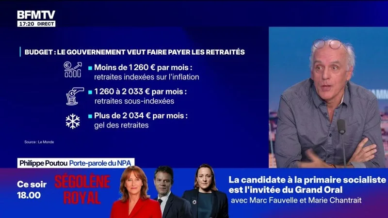BUDGET, CONTRIBUTION DES RETRAITES: « C’EST TOUJOURS LE MÊME DISCOURS QU’ON ENTEND DEPUIS TRÈS LONGTEMPS », DÉNONCE PHILIPPE POUTOU, PORTE-PAROLE DU NPA