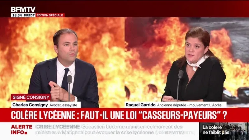 SIGNÉ CONSIGNY – COLÈRE LYCÉENNE : FAUT-IL UNE LOI « CASSEURS-PAYEURS » ? – 05/10