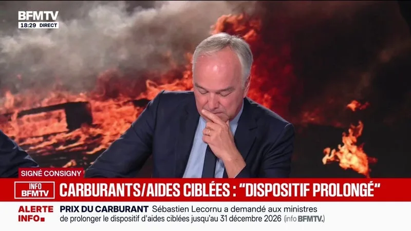 INFO BFMTV. CRISE DES CARBURANTS: SÉBASTIEN LECORNU A DEMANDÉ DE PROLONGER LE DISPOSITIF D’AIDES CIBLÉES JUSQU’AU 31 DÉCEMBRE 2026