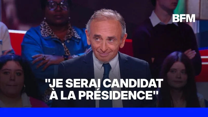 ÉRIC ZEMMOUR ANNONCE QU’IL SERA « CANDIDAT À LA PRÉSIDENCE DE LA RÉPUBLIQUE »