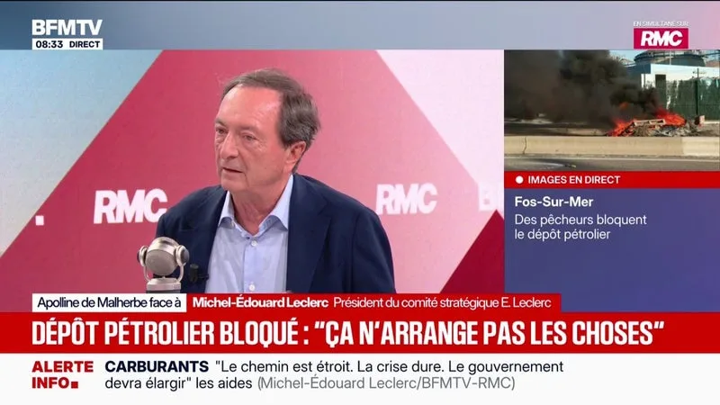 BLOCAGE DU DÉPÔT PÉTROLIER DE FOS-SUR-MER: « ÇA N’A PAS DE LOGIQUE, ÇA NE FERA QUE PARALYSER », ASSURE MICHEL-ÉDOUARD LECLERC