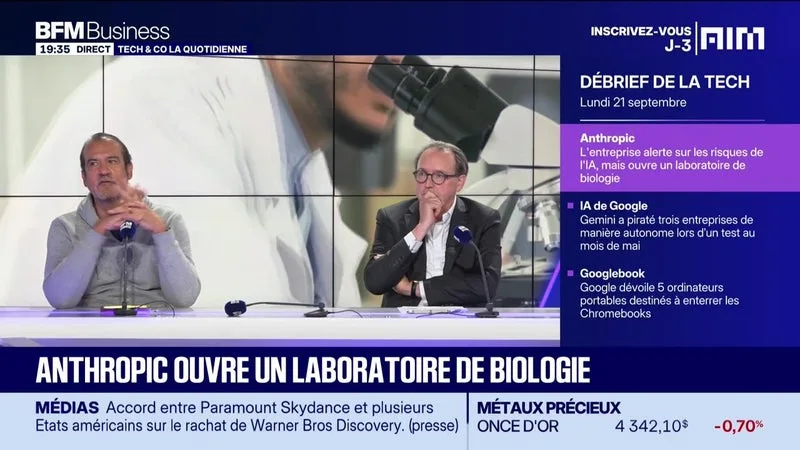 ANTHROPIC OUVRE UN LABORATOIRE DE BIOLOGIE – 21/09