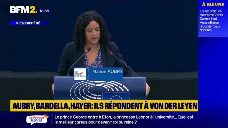 CANADA-UE: « QUI VOUS A DONNÉ UN MANDAT DÉMOCRATIQUE POUR CELA ? », LANCE MANON AUBRY À URSULA VON DER LEYEN