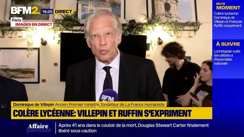 BLOCAGE DES LYCÉES: « IL NE DEVRAIT PAS Y AVOIR DE CHARGES, IL NE DEVRAIT PAS Y AVOIR DE PRÉSENCE MASSIVE DE LA POLICE », AFFIRME DOMINIQUE DE VILLEPIN