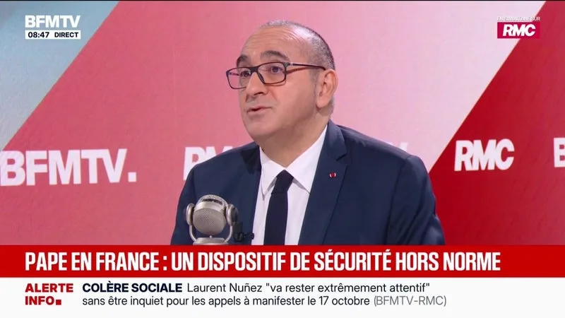 VISITE DU PAPE EN FRANCE: LAURENT NUÑEZ, MINISTRE DE L’INTÉRIEUR, ÉVOQUE « UN TRÈS GROS DISPOSITIF » DE SÉCURITÉ