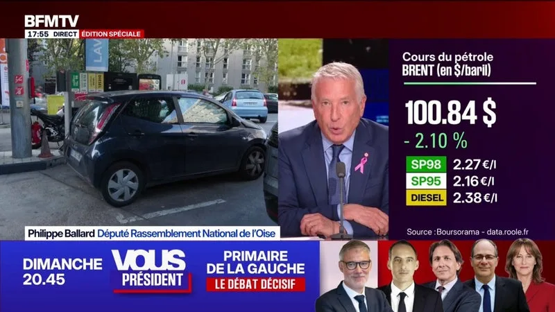 CARBURANTS: LES PAYS DU G7 VONT LIBÉRER JUSQU’À 100 MILLIONS DE BARILS DE DIESEL ET PÉTROLE BRUT, « UNE BONNE NOUVELLE », ESTIME PHILIPPE BALARD, DÉPUTÉ RN