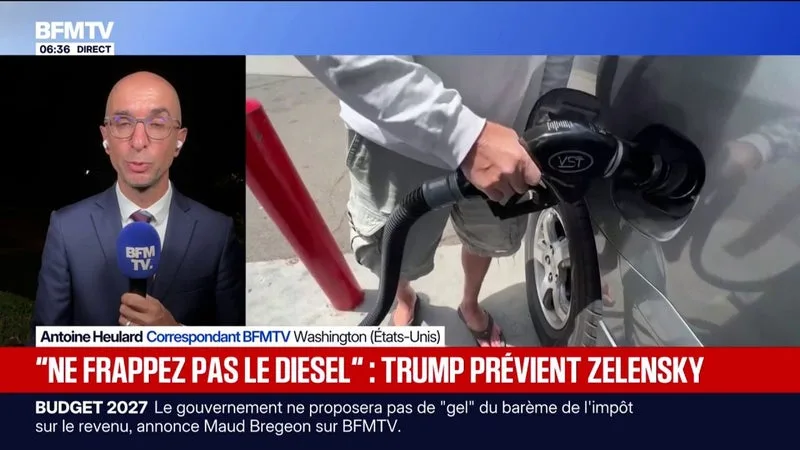DONALD TRUMP ESTIME QUE VOLODYMYR ZELENSKY « DOIT ARRÊTER » DE FRAPPER LES RAFFINERIES DE DIESEL EN RUSSIE FACE À L’ENVOLÉE DES PRIX À LA POMPE