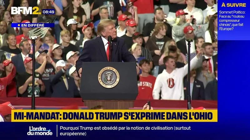 UNE MANIFESTANTE AGRESSÉE LORS DU DISCOURS DE DONALD TRUMP DANS L’OHIO, LE PRÉSIDENT AMÉRICAIN LUI CONSEILLE DE « FAIRE UN RÉGIME »