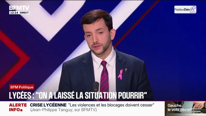 MOBILISATION LYCÉENNE: « ON EST CONTRE PARCOURSUP DEPUIS LE DÉBUT », INDIQUE JEAN-PHILIPPE TANGUY, DÉPUTÉ RN DE LA SOMME