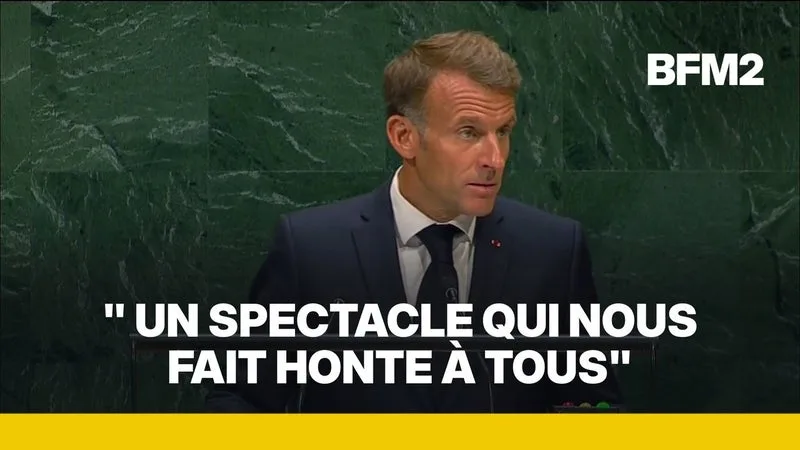 DEPUIS L’ONU, EMMANUEL MACRON DÉNONCE CE QU’IL SE PASSE À GAZA ET EN CISJORDANIE