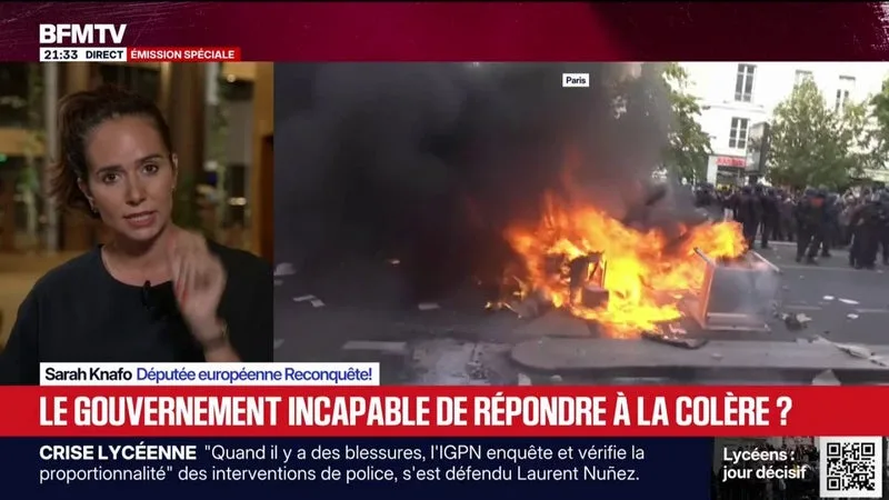 MOBILISATION LYCÉENNE: « ON IRA CHERCHER L’ARGENT QU’ILS NOUS ONT CAUSÉ EN DÉGÂTS JUSQU’À LA FIN DE LEUR VIE », AFFIRME SARAH KNAFO, DÉPUTÉE EUROPÉENNE RECONQUÊTE