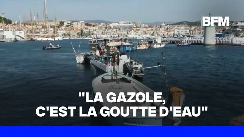 CARBURANTS: « TRÈS EN COLÈRE », DES PÊCHEURS BLOQUENT LE PORT DE CANNES
