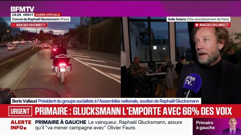 VICTOIRE DE RAPHAËL GLUCKSMANN À LA PRIMAIRE SOCIALE-DÉMOCRATE: LA RÉACTION DE BORIS VALLAUD, PRÉSIDENT DU GROUPE SOCIALISTE À L’ASSEMBLÉE NATIONALE ET SOUTIEN DU VAINQUEUR
