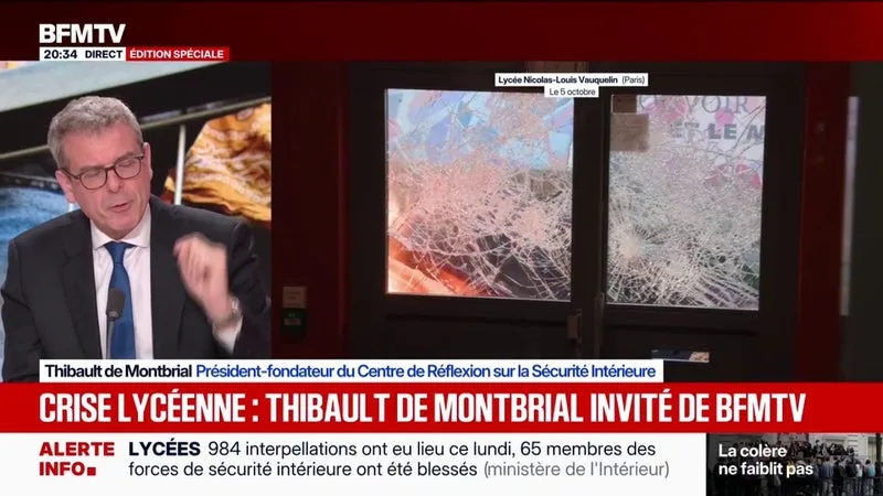 COLÈRE LYCÉENNE: « CE MOUVEMENT PEUT ABOUTIR À LA MORT D’UN PROF, D’UN PASSANT, D’UN POLICIER », AFFIRME THIBAULT DE MONTBRIAL (CENTRE DE RÉFLEXION SUR LA SÉCURITÉ INTÉRIEURE)