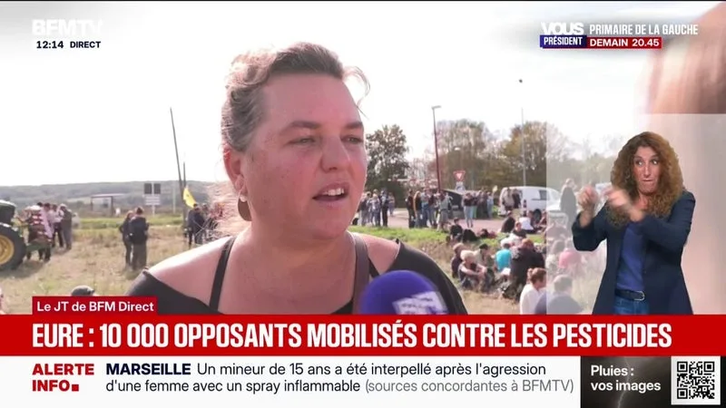 UNE MANIFESTATION CONTRE L’USAGE DES PESTICIDES A LIEU CET APRÈS-MIDI À SAINT-PIERRE-LA-GARENNE DANS L’EURE