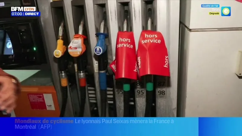 DES PÉNURIES DE CARBURANT DANS CERTAINES STATIONS SERVICES DE LA RÉGION LYONNAISE