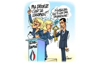 LE DESSIN DE CHAUNU : LA RENTRÉE DE MARINE LE PEN AUTOUR DU THÈME DU LOGEMENT