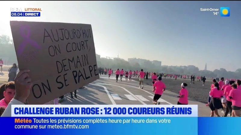 12 000 COUREURS HIER À LILLE POUR LE CHALLENGE RUBAN ROSE