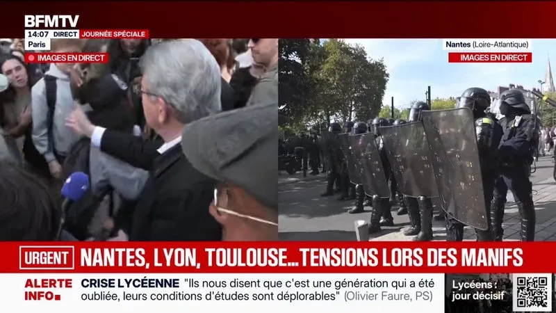 « C’EST PUISSANT CE QUE VOUS FAITES », DÉCLARE JEAN-LUC MÉLENCHON, CANDIDAT LFI À LA PRÉSIDENTIELLE, À DES LYCÉENS MOBILISÉS