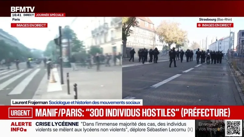 450.000 MANIFESTANTS DANS TOUTE LA FRANCE DONT 100.000 À PARIS, SELON L’UNION ÉTUDIANTE