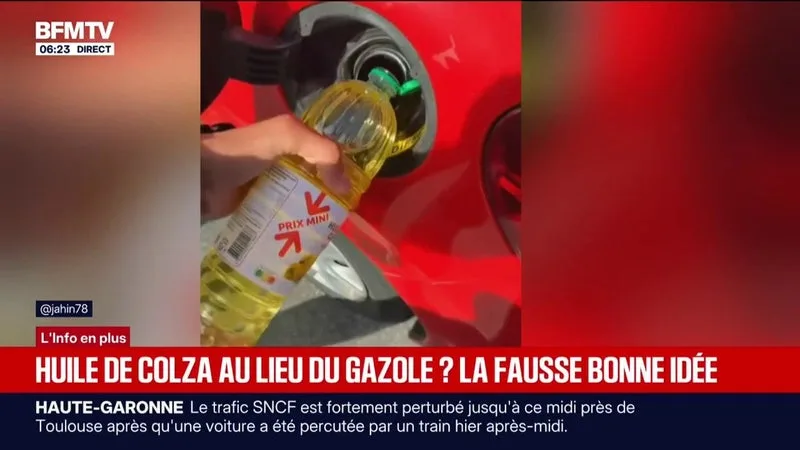 CARBURANTS: DES AUTOMOBILISTES SE TOURNENT VERS L’HUILE DE COLZA POUR REMPLACER LE GAZOLE