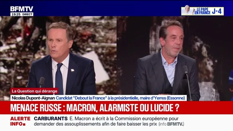 MENACE RUSSE: « LA FRANCE N’A PAS LES MOYENS DE SE LANCER DANS CETTE FOLIE », FUSTIGE NICOLAS DUPONT-AIGNAN, CANDIDAT À L’ÉLE CTION PRÉSIDENTIELLE