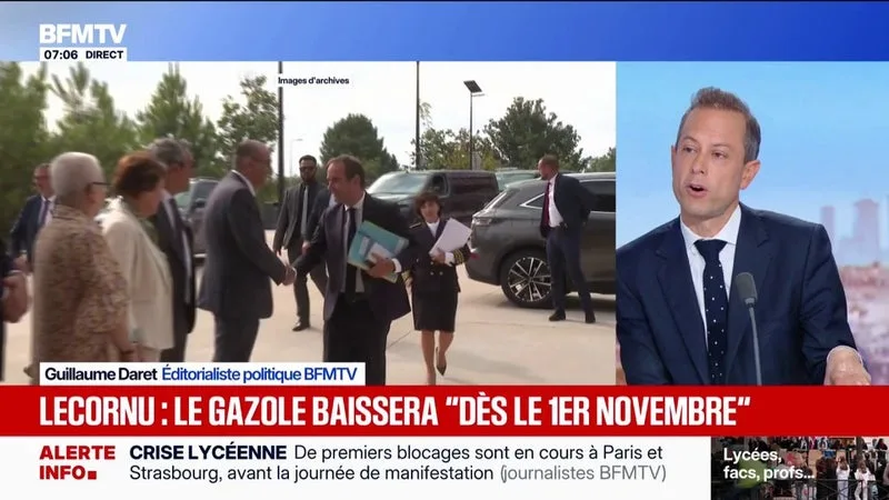 CARBURANTS: SÉBASTIEN LECORNU PROMET UNE BAISSE DU GAZOLE ALLANT JUSQU’À 18 CENTIMES PAR LITRE À PARTIR DU 1ER NOVEMBRE