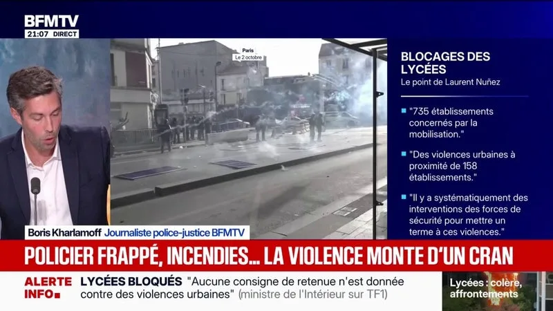 COLÈRE LYCÉENNE: LAURENT NUÑEZ ANNONCE 1.747 INTERPELLATIONS CE VENDREDI