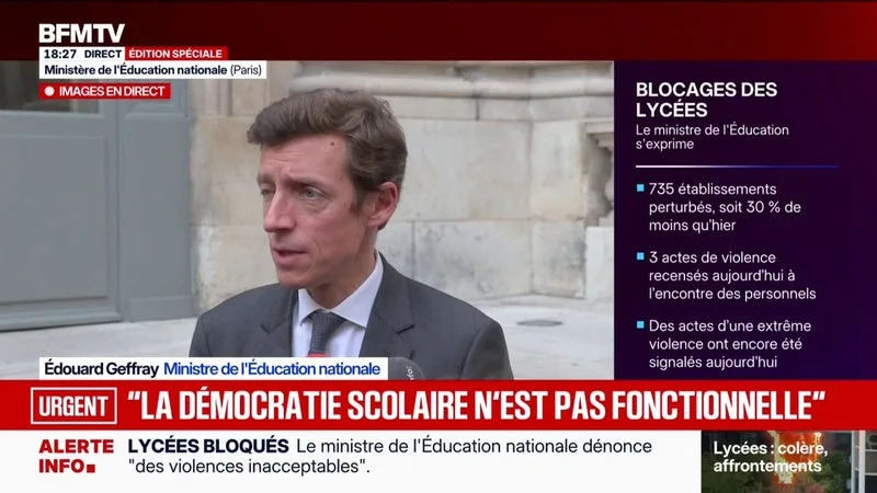 SYNDICATS LYCÉENS REÇUS PAR L’ÉDUCATION NATIONALE: « LA DÉMOCRATIE SCOLAIRE N’EST PAS ASSEZ FONCTIONNELLE », CONSTATE LE MINISTRE DE L’ÉDUCATION NATIONALE