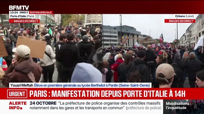« ON N&rsquo;A PAS D&rsquo;AVANCÉE CONCRÈTE SUR LES REVENDICATIONS », DÉPLORE YOUSRI MEFTAH, ÉLÈVE AU LYCÉE BERTHELOT À PANTIN