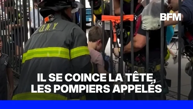 NEW YORK: UN ENFANT SE COINCE LA TÊTE ENTRE DEUX BARREAUX, LES POMPIERS APPELÉS À LA RESCOUSSE