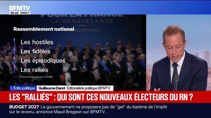 L’ÉDITO POLITIQUE DE GUILLAUME DARET – LES « RALLIÉS »: QUI SONT CES NOUVEAUX ÉLECTEURS DU RN?