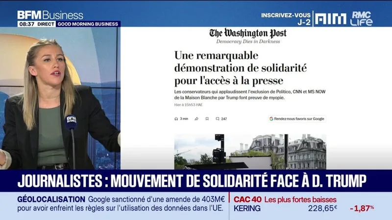 JOURNALISTES : MOUVEMENT DE SOLIDARITÉ FACE À DONALD TRUMP