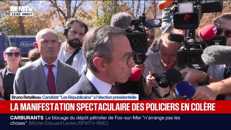 MANIFESTATION DES POLICIERS: « JE RÉVISERAI LA CONSTITUTION POUR Y METTRE UNE CHARTE DE L’ORDRE RÉPUBLICAIN », PROPOSE BRUNO RETAILLEAU, CANDIDAT LES RÉPUBLICAINS À L’ÉLECTION PRÉSIDENTIELLE