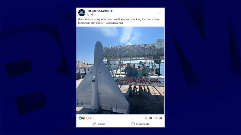 « SI QUELQU’UN LE CHERCHE… »: EN FLORIDE, DES PÊCHEURS REMONTENT UN DRONE KAMIKAZE AMÉRICAIN QUI A « HEURTÉ L’EAU LORS D’UN ESSAI DE ROUTINE »