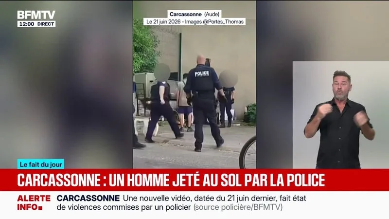 CARCASSONNE: UN POLICIER FILMÉ EN TRAIN DE JETER UN HOMME AU SOL, UNE ENQUÊTE ADMINISTRATIVE OUVERTE