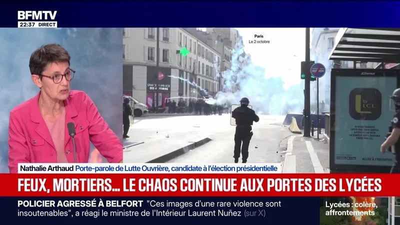 FEUX, MORTIERS… LE CHAOS CONTINUE AUX PORTES DES LYCÉES – 02/10