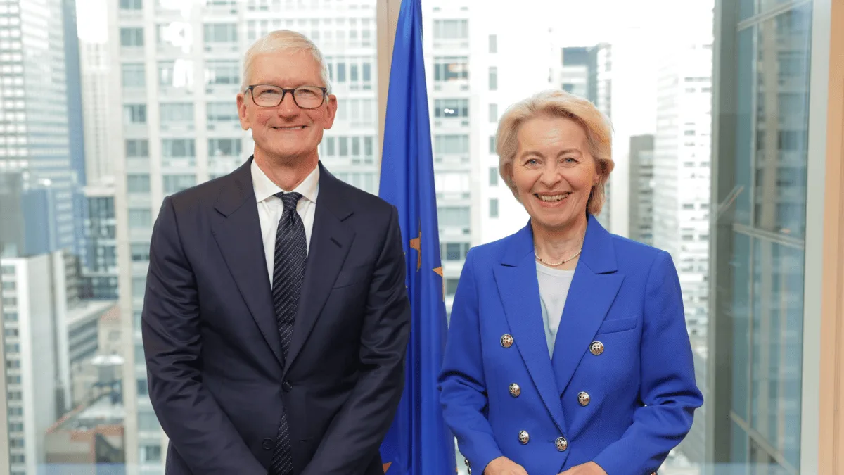 VON DER LEYEN RENCONTRE TIM COOK À L’ONU SUR LA PROTECTION DES ENFANTS